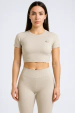 Women Tank Top Beige Crossfit Gym