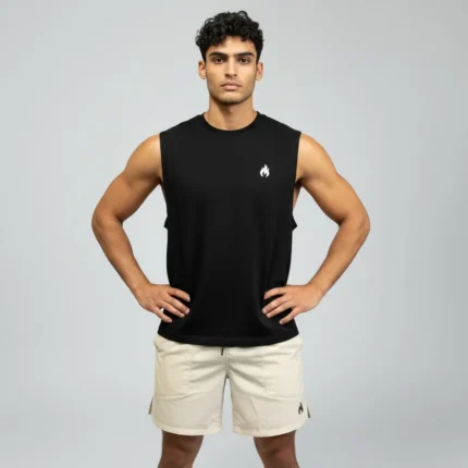 sleeveless tshirt black