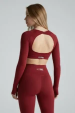 Long Sleeves Burgundy