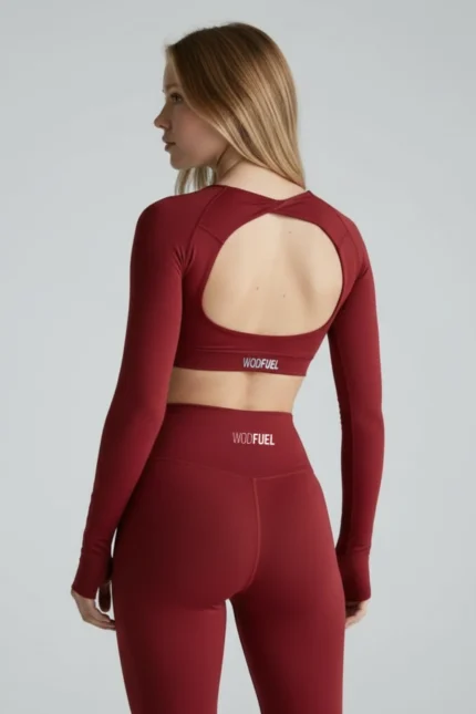 Long Sleeves Burgundy