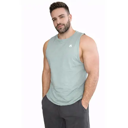 Sleeveless Men's T-shirt Pistachio