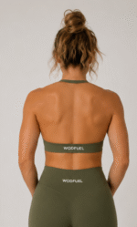 Sculpt Halter Bra - Green - Image 2