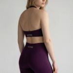 Sculpt Halter Bra - Grape purple