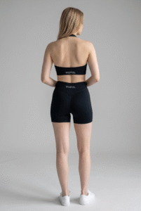 Sculpt Halter Bra - Black - Image 2