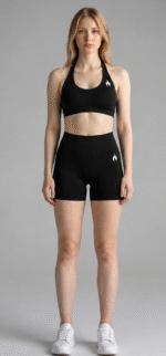 Sculpt Halter Bra - Black